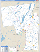 Glens Falls Metro Area Wall Map Basic Style